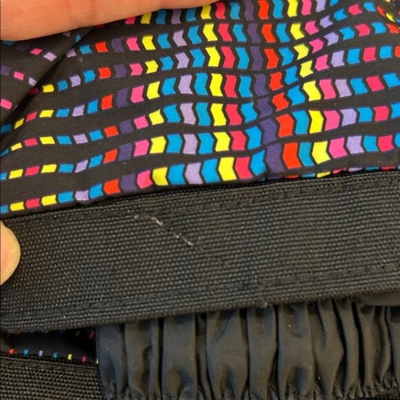 Spyder Girls Black Bright Print Vixen Ski Snow Pants Size 8 - Picture 7 of 7